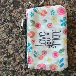 "Love you more" coin purse